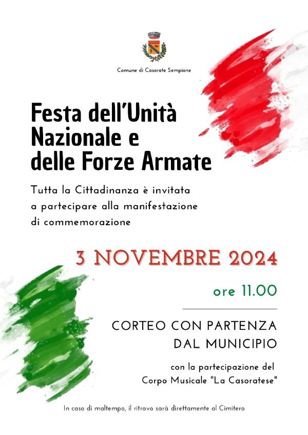 Locandina ricorrenza del 4 Novembre 